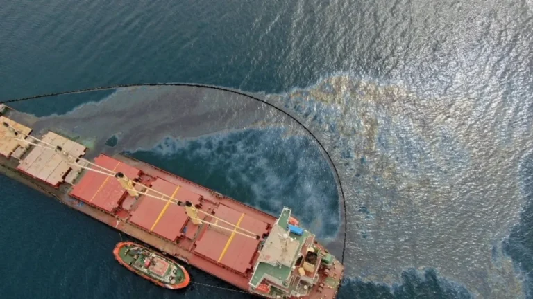 Fuel spill at Spanish port